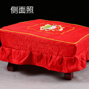 实木莲花拜凳套家用佛前不含凳子拜垫套坐垫套跪垫蒲团拜椅套