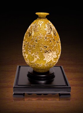花开富贵花瓶客厅摆件漆线雕工艺品送客户实用礼品开业礼物高档
