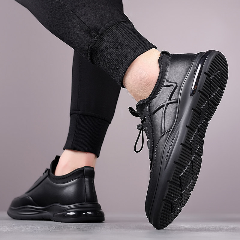 男士休闲皮鞋男款透气春秋冬季商务内增高鞋百搭潮流鞋子男鞋