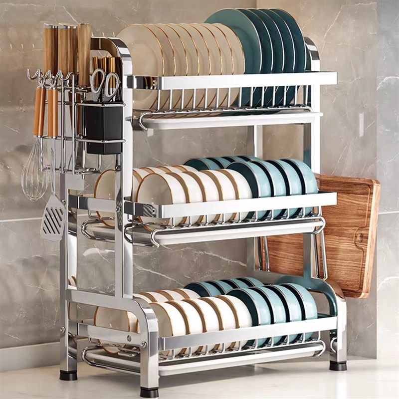 304不锈钢厨房碗架沥水收纳层架多功能台面放碗放筷盘碟置物篮碗,厨房/烹饪用具,碗架,淘宝优惠券,粉丝福利购,淘宝优惠卷