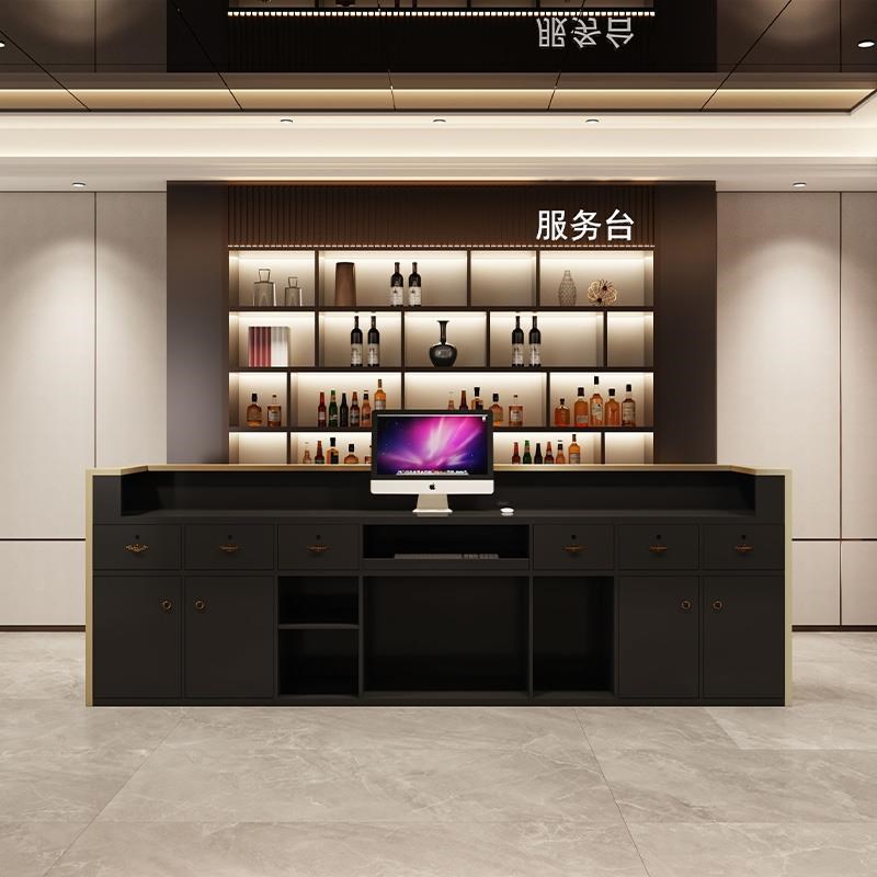 商用餐饮奶茶店出餐台柜台前台吧台接待台工作台不锈钢收银台定制
