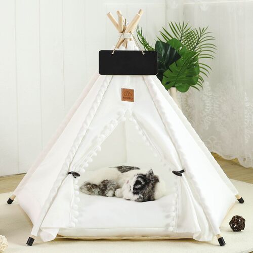 宠物帐篷猫窝可拆洗狗窝猫帐篷半封闭式保温猫房子可折叠猫别墅