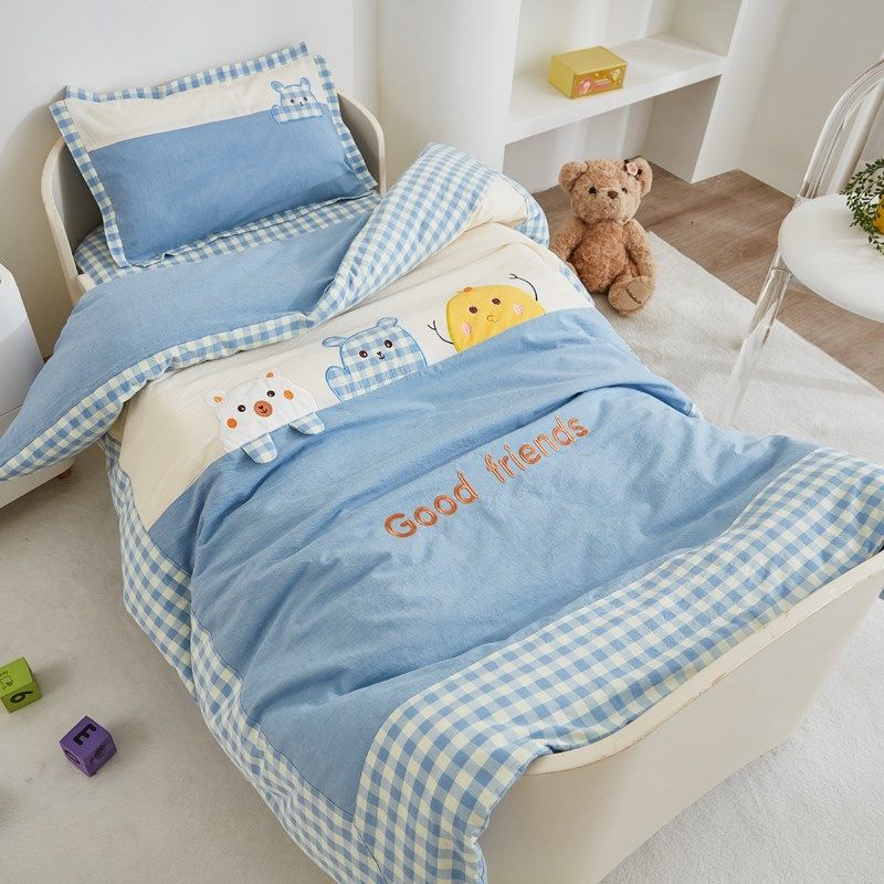 幼儿园被子三件套纯棉儿童午托班六件套午睡被褥宝宝入园床品春夏,婴童用品,婴童床品套件,淘宝优惠券,粉丝福利购,淘宝优惠卷