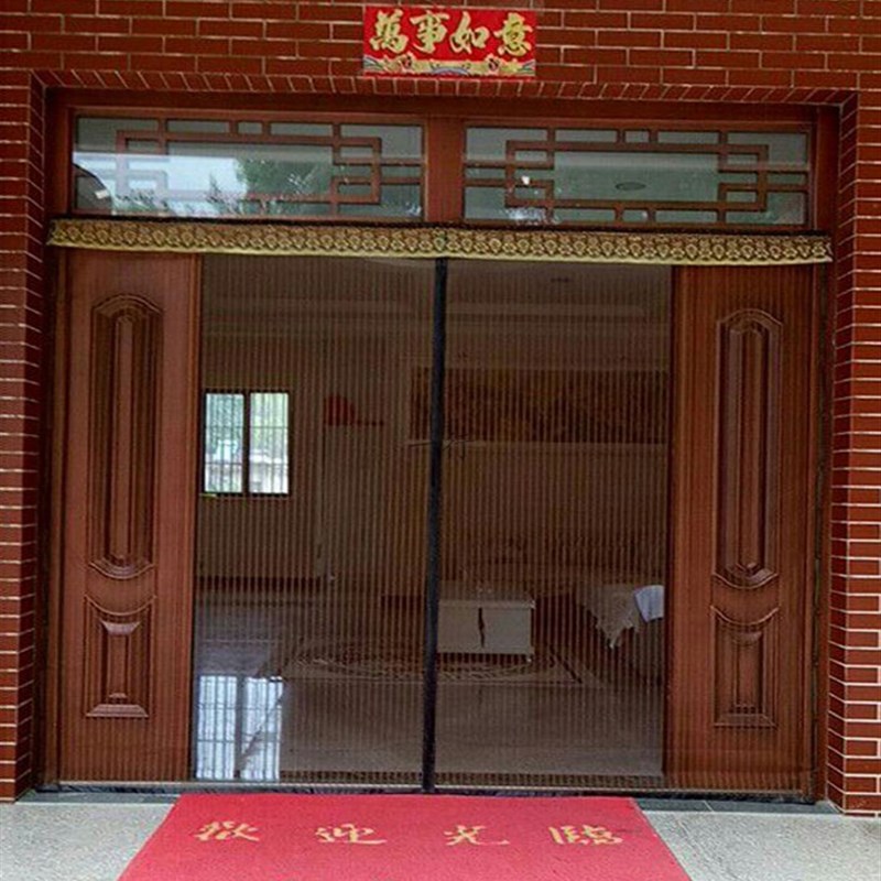 防苍蝇蚊子的蚊帐粘贴夏天门帘防C蚊家用网红门沙帘大门吸铁石自