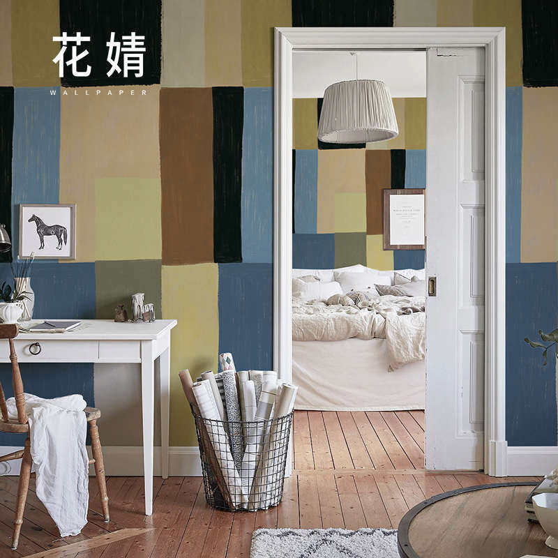 现代简约几何无纺布墙纸电视背景墙壁纸客厅装饰墙布卧室定制壁画