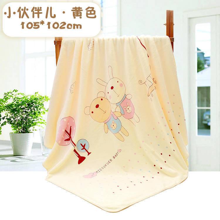 超柔宝宝洗澡浴巾裹巾新生儿加厚比儿童毛巾婴儿X大毛巾被夏
