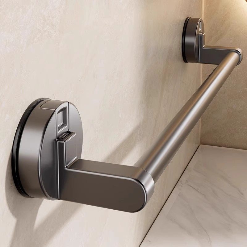 德国吸盘毛巾架卫生间免打孔浴室毛巾杆浴巾壁挂置物架收纳挂架