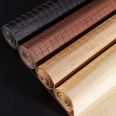 定制竹帘半成品竹卷帘装饰竹席悬吊式天花板墙面温室休闲 农场民