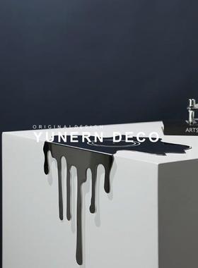 简约现代轻奢艺术金属摆件售楼处样板间书房客厅桌面家居软装饰品