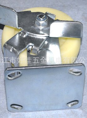 工厂直供125X50mm重型固定尼龙边刹脚轮