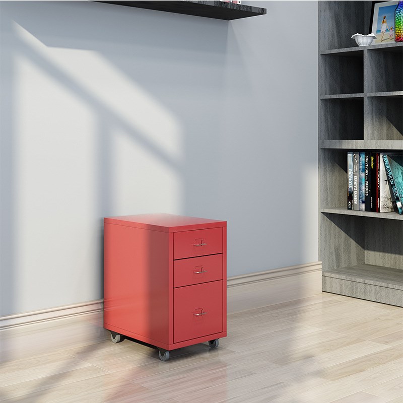 办公家用多用途小抽屉文件柜铁皮活动柜多斗矮柜桌下收纳小柜子