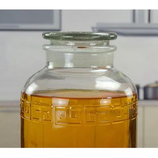 油罐 油瓶大号花生储油罐食用宝粒 厨房 家用大容量玻璃油壶防漏装