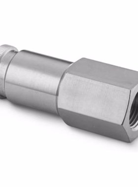 世伟洛克(SS-QTM8-D-16PF)带阀门的不锈钢 PTFE 密封快速接头管茎