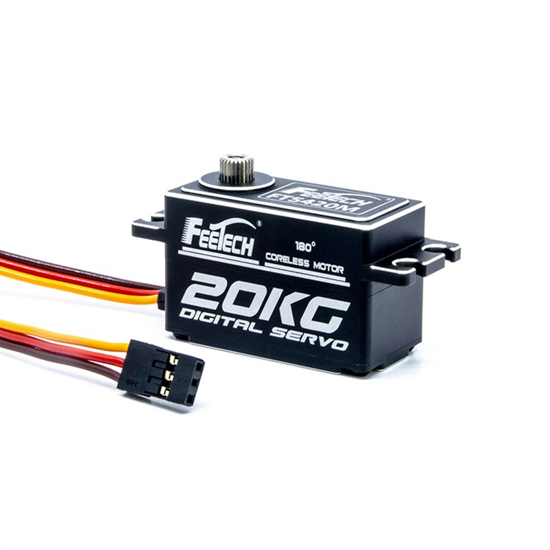 FEETECH飞特20公斤金属FT5420M空心杯钢齿180度矮身数码航模舵机