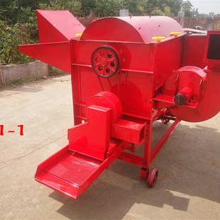 滚筒绞龙粉碎秸秆水稻脱粒机包装稻谷脱粒机大量现货供应