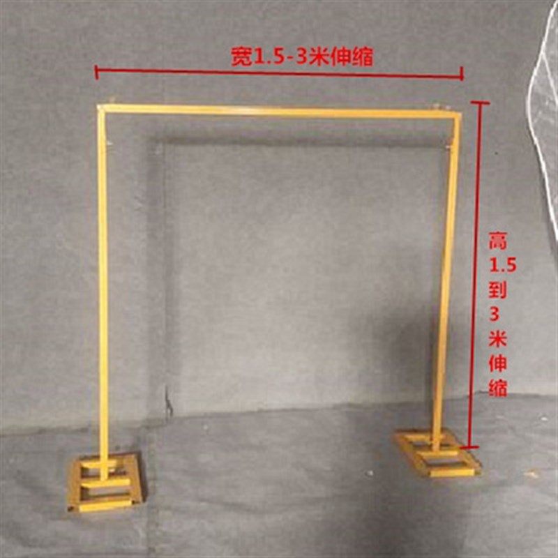 新款婚庆道具森系铁艺拱门婚礼户外几何花门舞台背景摆件三角花艺