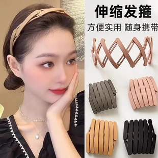发箍女2025新款 洗脸专用带齿防滑碎发头箍压发卡不勒头可折叠伸缩