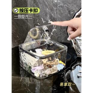 儿童发饰收纳盒女孩皮筋头绳发箍饰品发卡整理发圈手饰透明首饰盒