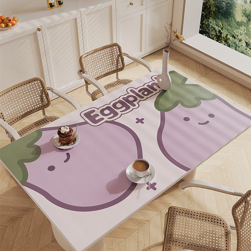 PVC桌布卡通i防水防油桌面保护垫防烫隔热餐桌垫免洗可擦耐脏耐磨