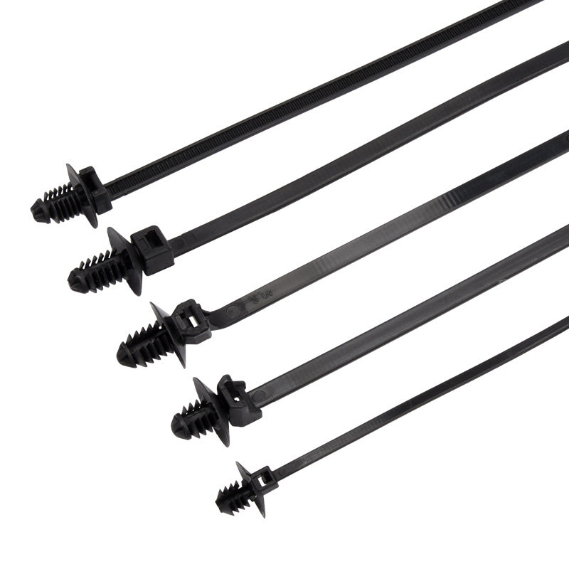 汽车杉树型螺纹头扎带耐高温线束固定卡扣能源车线路油管扎线带,电子元器件市场,电线扎带/束线带,淘宝优惠券,粉丝福利购,淘宝优惠卷