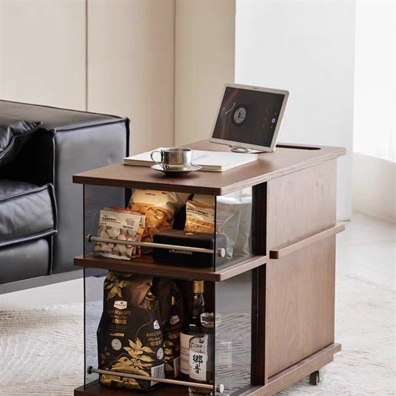 简约可移动茶台小推车沙发边柜边几储物柜茶水实木茶几阳台小茶桌,商业/办公家具,办公茶水柜,淘宝优惠券,粉丝福利购,淘宝优惠卷