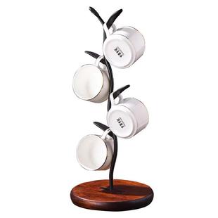 杯架树形水杯置物架家用客厅餐桌咖啡茶杯子收纳架木质沥水挂杯架