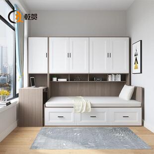 榻榻米床衣柜一体儿童房间实木带书桌连侧柜子小户型卧室套装组合