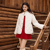 MSHR2025新款 90白鸭绒轻薄羽绒服女冬季 宽松保暖V领外套大衣伴侣