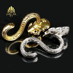 饰金属壁钩创意墙钩热销 爵卡 新中式 如意钩窗帘绑带扣挂钩 金色装