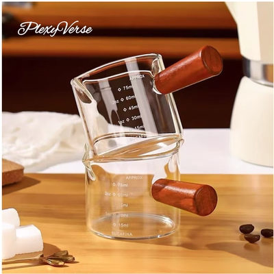 带刻度意式玻璃杯/咖啡杯/透明杯