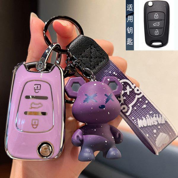 起亚智跑钥匙套老款K5福瑞迪K2秀尔狮跑索兰托佳乐凯尊车包扣壳女