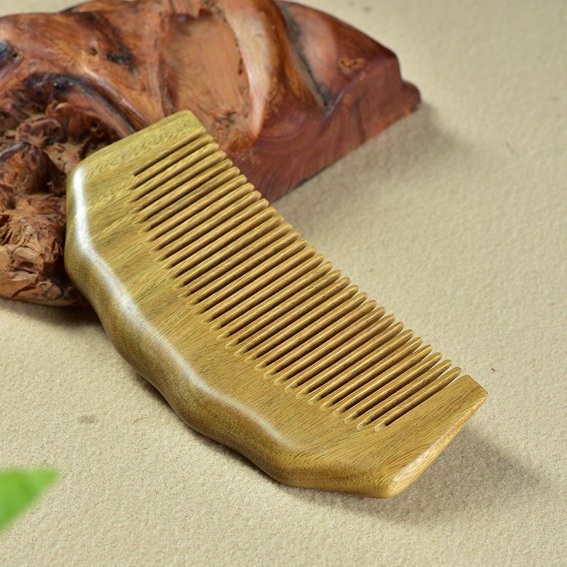 阿根廷绿檀木穴位头部按摩梳家z用细齿梳子防静电整木刻字礼品旅