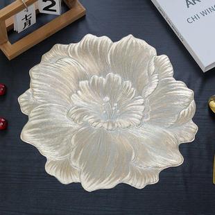 饰垫 轻奢高级感杜丹花餐垫防滑隔热托盘垫碗垫花瓶垫台灯垫防烫装