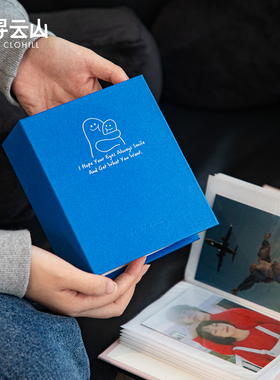 且寻云山5寸相册PP口袋式100张竖版家庭照片收纳本亲子成长纪念册