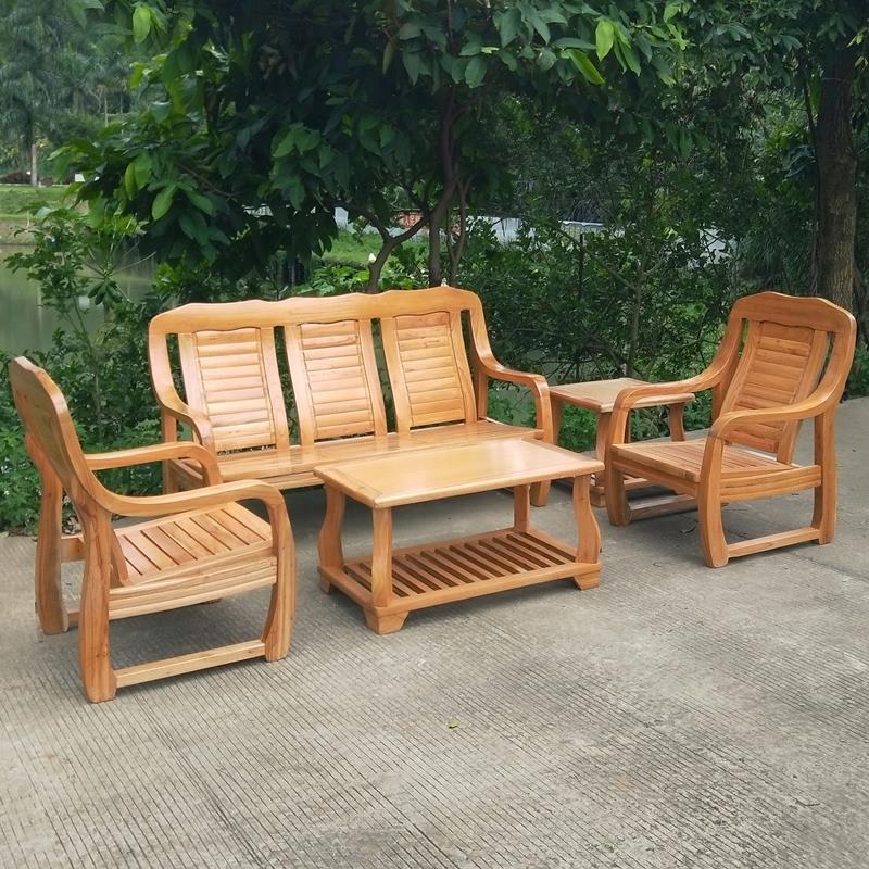 新中式实木沙发档口商铺接待椅经济型简约客厅会客室原木小户型