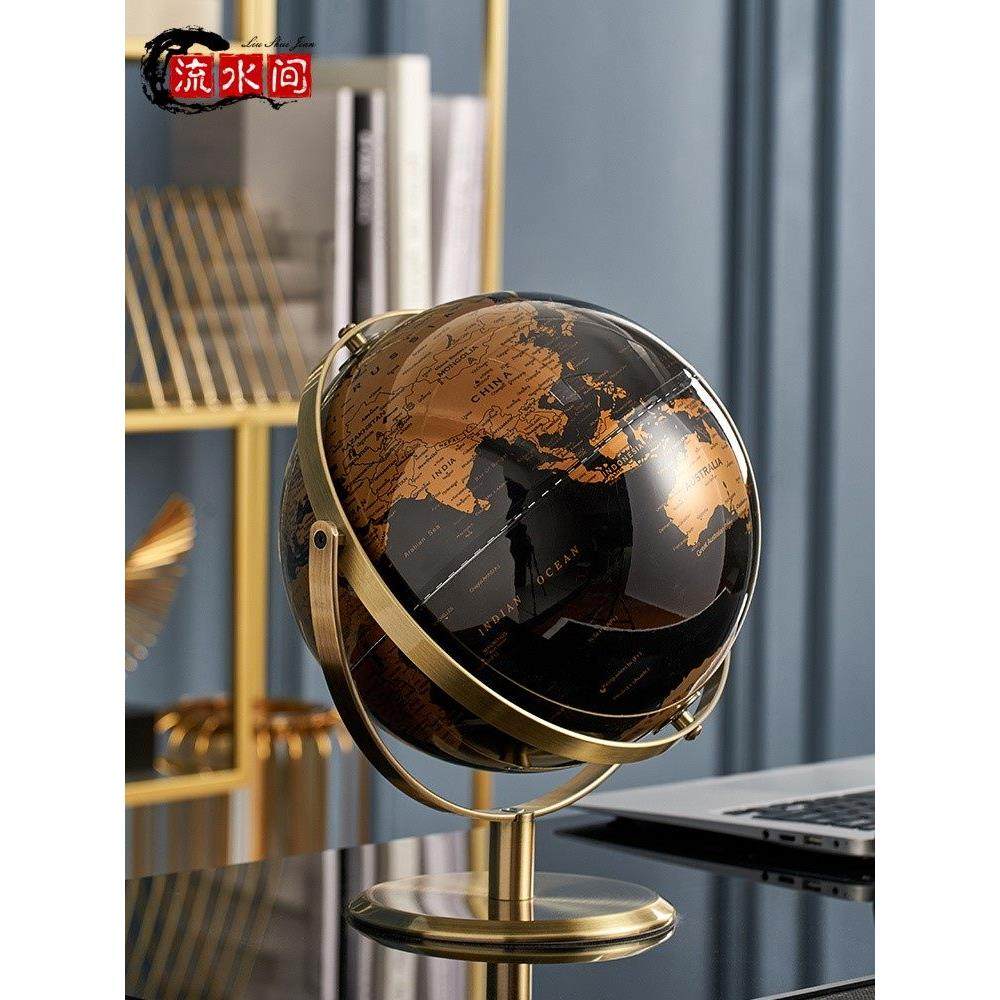 轻奢地球仪办公室桌面摆件现代客厅家居装饰高端商务礼品高档送礼
