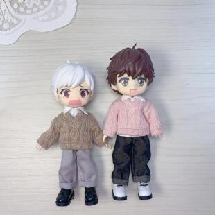 ob11娃衣毛衣V领长袖p9p10素体uf12多色