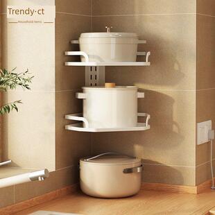 可调距离锅架,壁挂式厨房三角,家用多层储物架,小角壁挂式储物