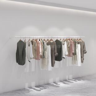 服装店展示架墙上壁挂货架卧室衣帽间挂衣架女装店童装店陈列架子