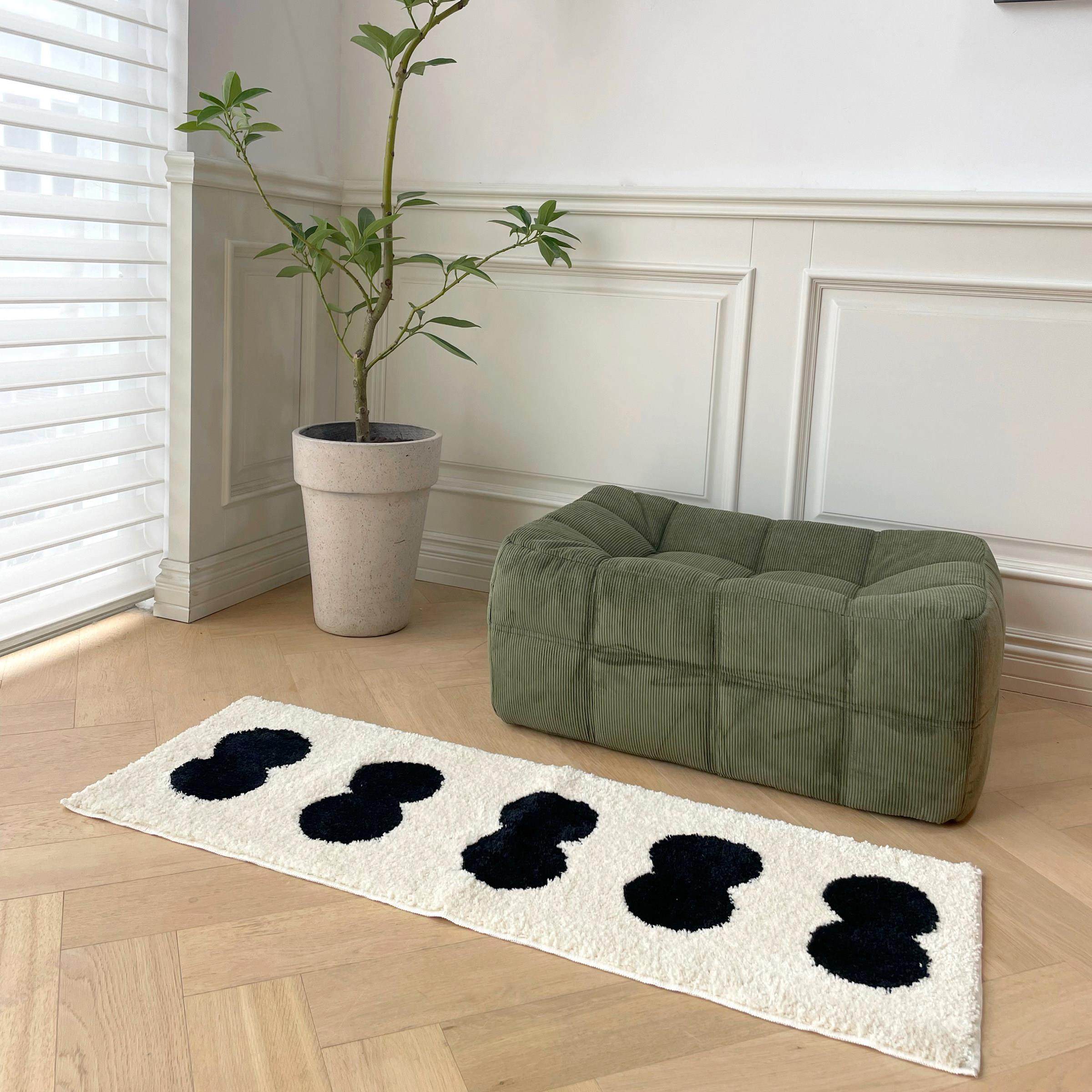 ins风简约簇绒地毯卧室床边毯长绒加厚防滑吸水长条家居茶几地垫,居家布艺,地毯,淘宝优惠券,粉丝福利购,淘宝优惠卷