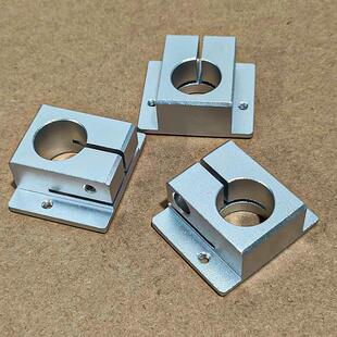 钢管光轴夹平行附加支架开口底座 机械手治具配件T型连接块固定块
