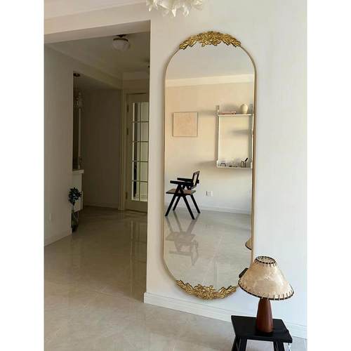 全身镜法式ins轻奢装饰镜挂镜家用衣帽间穿衣镜艺术高端镜子衣镜