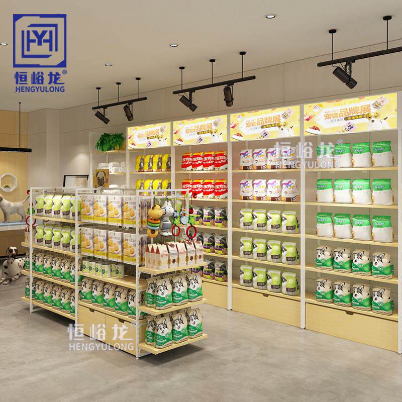 适用宠物店货架挂钩猫狗粮零食用品衣服笼子定制多层陈列展示柜子