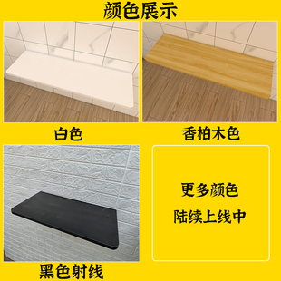多功能吃饭家用小餐桌 墙上可折叠置物架免打孔一字隔板厨房壁挂式