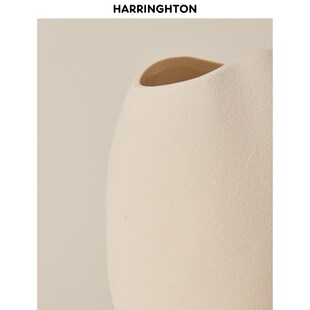 赫柠 陶瓷花瓶简约白色插花瓶摆件水培鲜花客厅餐桌家居装饰花器