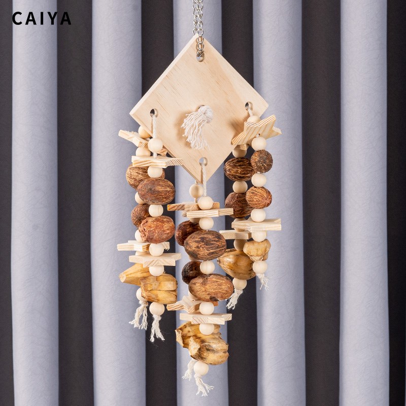 鹦鹉玩具天然果实串和尚小太阳解闷自嗨啃咬干果鸟笼配件用品大全