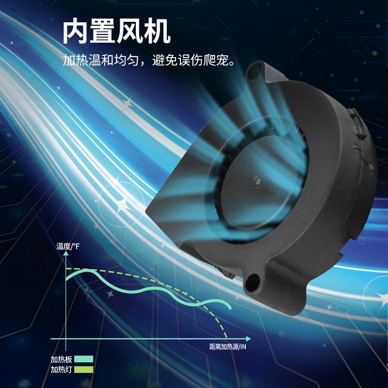 瑞皮Reptizoo智能爬宠饲养箱调温加热板角蛙守宫乌龟加热垫暖风机