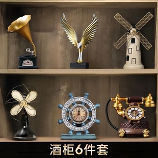 复古小摆件留声机创意家居客厅欧式 饰品 服装 咖啡店店铺轻奢酒柜装