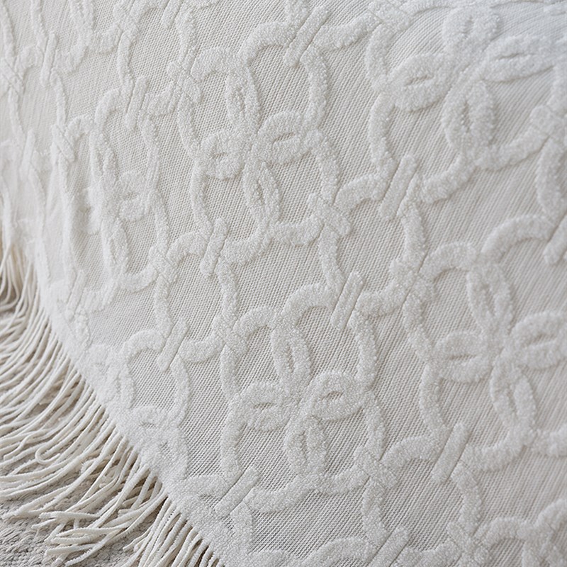 美式复古风针织床尾巾床旗搭毯沙发休闲装饰盖毯长款北欧简约棕色