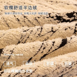 秋冬季 通用沙发巾一整张全包套罩 2024新款 毛绒高级感沙发盖布四季